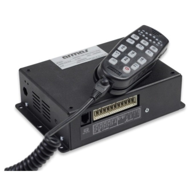 Rampa luminoasa girofar LED cu sirena si difuzor 100W